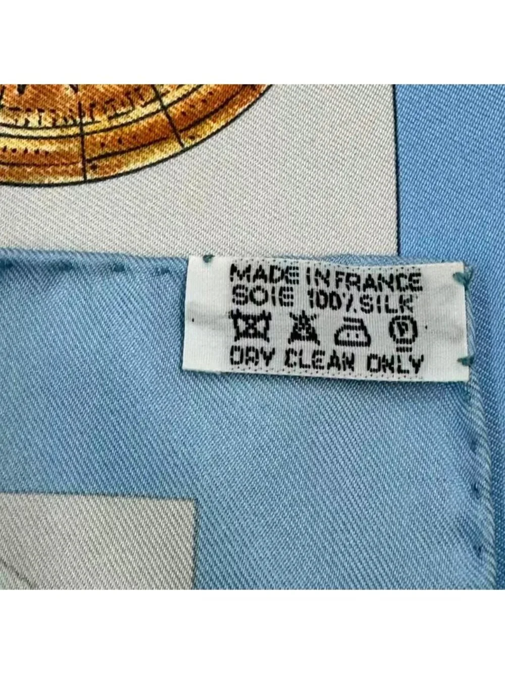 Hermes Scarf Silk Carre 90 le Canada Blue